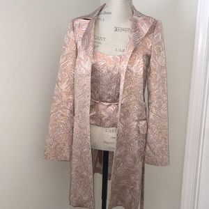 Pink Metallic Two Piece Bustier w/ Jacket & Belt